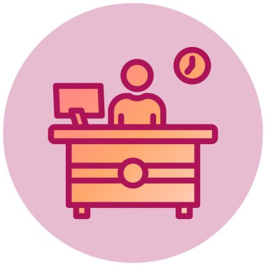 Masa. Web simgesi basit illüstrasyon