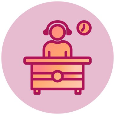 Masa. Web simgesi basit illüstrasyon