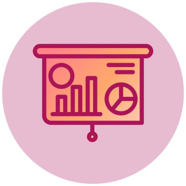 Sunum. Web simgesi basit tasarım