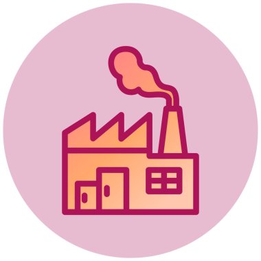 Fabrika. Web simgesi basit illüstrasyon