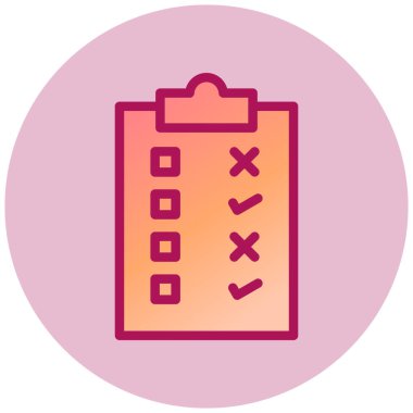 Kontrol listesi. Web simgesi basit tasarım