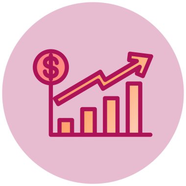 Borsa basit simgesi, vektör illüstrasyonu