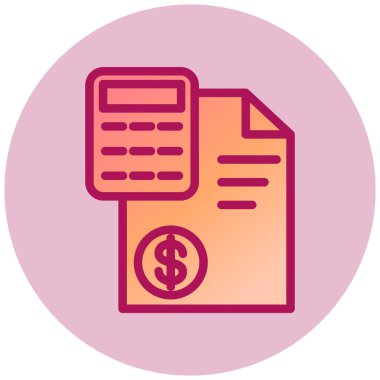 Basit hesap simgesi, vektör illüstrasyonu