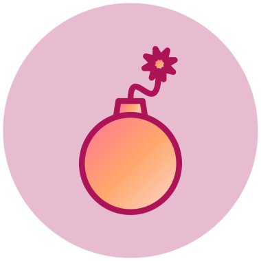 Basit simge, vektör illüstrasyonunu bombala