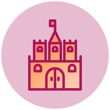 Kale basit simgesi, vektör çizim