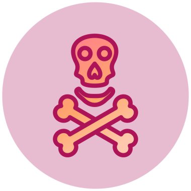 Kafatası. Web simgesi basit illüstrasyon