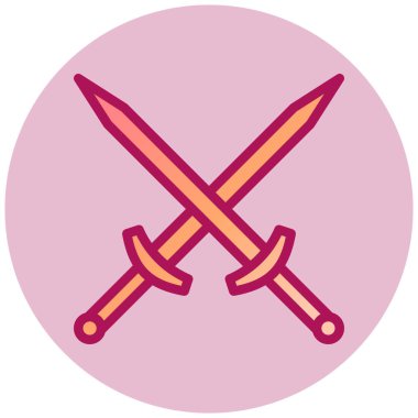 Kılıç. Web simgesi basit illüstrasyon