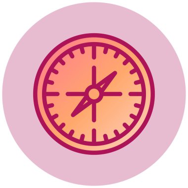 Pusula. Web simgesi basit illüstrasyon