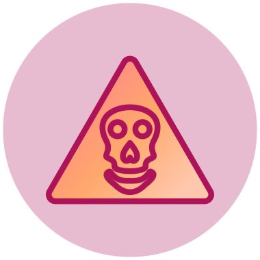 Bir kafatası simgesinin vektör çizimi