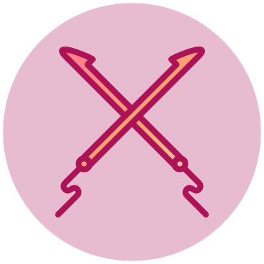 Kılıç. Web simgesi basit illüstrasyon