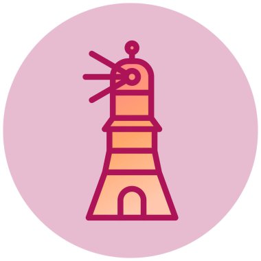 Deniz feneri. Web simgesi basit illüstrasyon