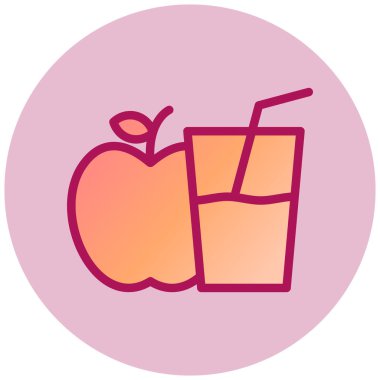 Meyve suyu. Web simgesi basit illüstrasyon