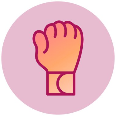 İnsan el simgesi vektör illüstrasyonu