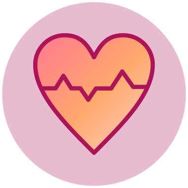 Kalp. Web simgesi basit tasarım