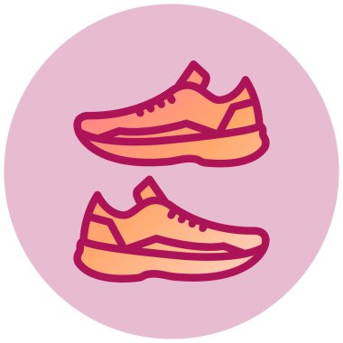 Spor ayakkabı. Web simgesi basit illüstrasyon