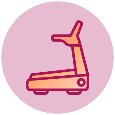 Koşu bandı. Web simgesi basit illüstrasyon