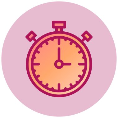 Saat. Web simgesi basit illüstrasyon