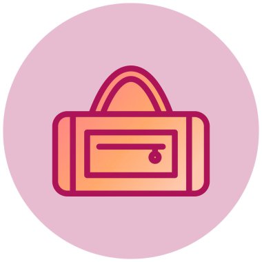 Çanta. Web simgesi basit illüstrasyon