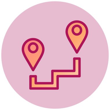 konum. Web simgesi basit illüstrasyon