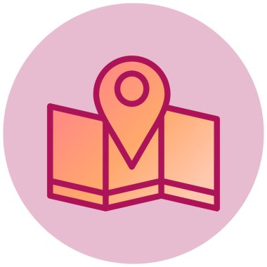 konum. Web simgesi basit illüstrasyon