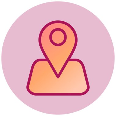 konum. Web simgesi basit illüstrasyon