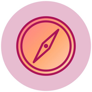 Pusula. Web simgesi basit illüstrasyon