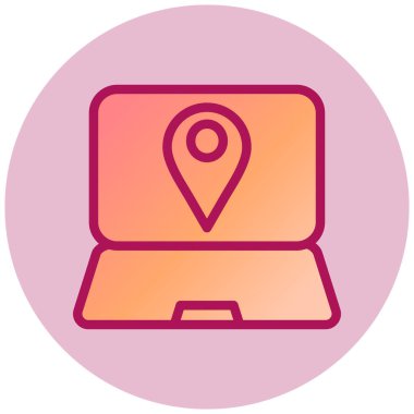 konum. Web simgesi basit illüstrasyon