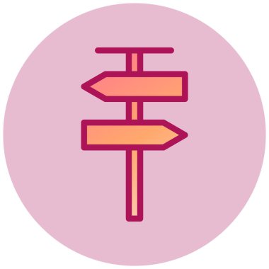 İşaret levhası Web simgesi basit illüstrasyon