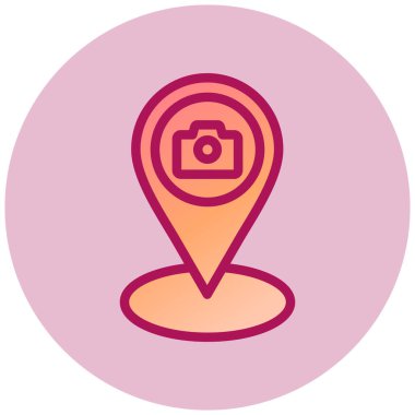 konum. Web simgesi basit illüstrasyon