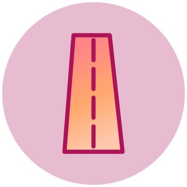 Yol simgesi, vektör illüstrasyonu