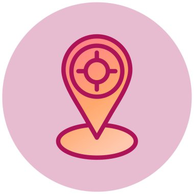 konum. Web simgesi basit illüstrasyon