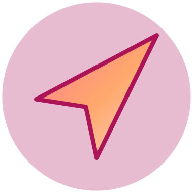 Gezinti basit simgesi, vektör çizim