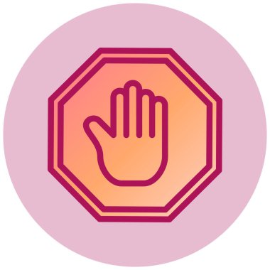 Trafik İmzası Basit simge, vektör illüstrasyonu