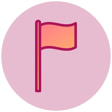 bayrak basit simgesi, vektör çizim