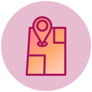 Konum basit simgesi, vektör illüstrasyonuName