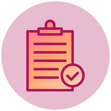 Dosya Doğrula basit simge, vektör illüstrasyonu