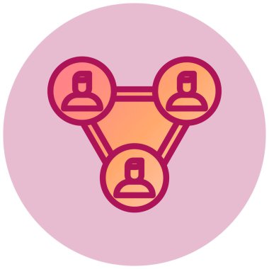 Basit ağ simgesi, vektör illüstrasyonu