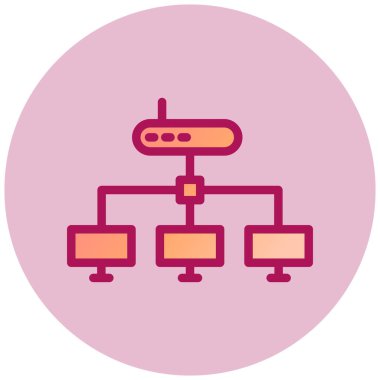 Ağ Bağlantısı basit simgesi, vektör illüstrasyonu