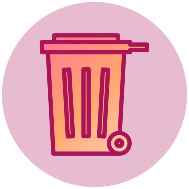 çöp basit simgesini, vektör çizim