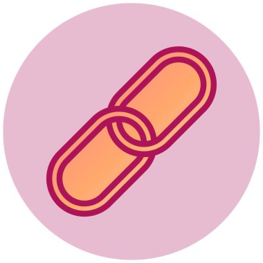 Bağlı basit simge, vektör illüstrasyonu