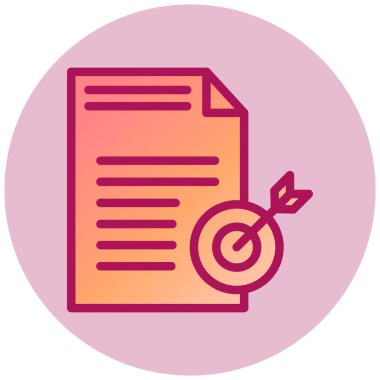 Hedef basit simge, vektör illüstrasyonu