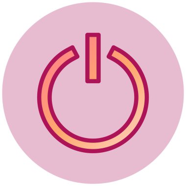 Güç Düğmesi basit simgesi, vektör illüstrasyonu