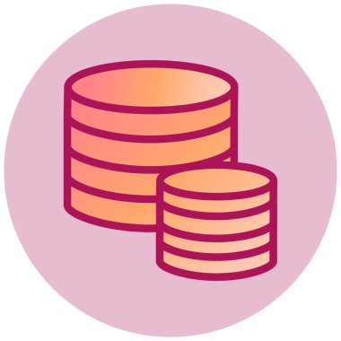 veri depolama basit simgesi, vektör çizim