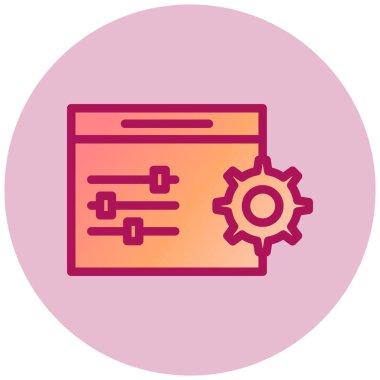 Basit simge, vektör illüstrasyonunu denetler