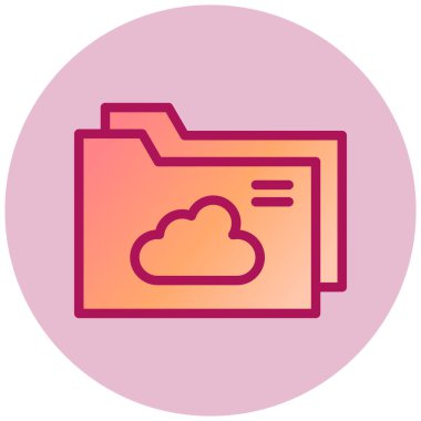 Bulut Paylaşımı basit simgesi, vektör illüstrasyonu