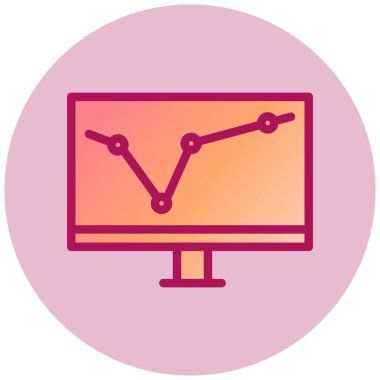 Basit simge, vektör illüstrasyonu izleniyor