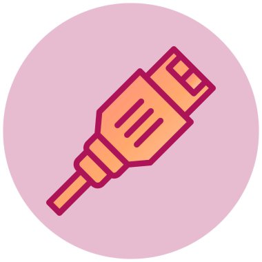 Ethernet basit simgesi, vektör illüstrasyonu