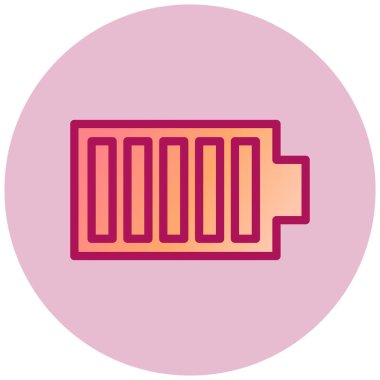 Pil basit simgesi, vektör çizim