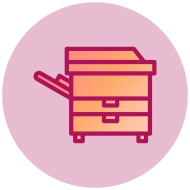 Fotoğraf Kopyalayıcı basit simgesi, vektör illüstrasyonu