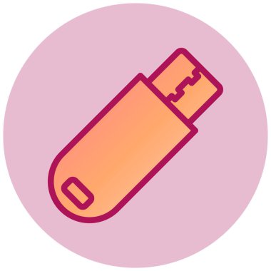 USB basit simgesini, vektör çizim